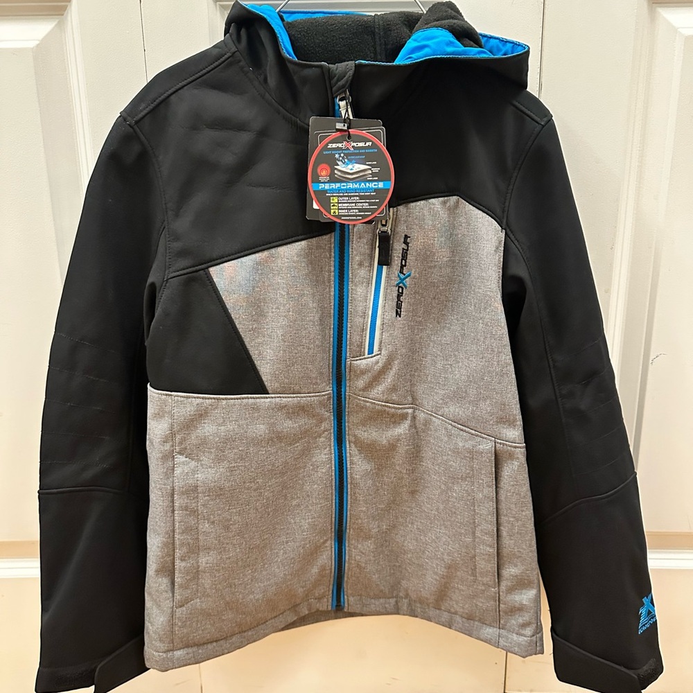 ZeroXposur Black and Gray Jacket with Blue Highlights